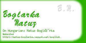 boglarka matuz business card